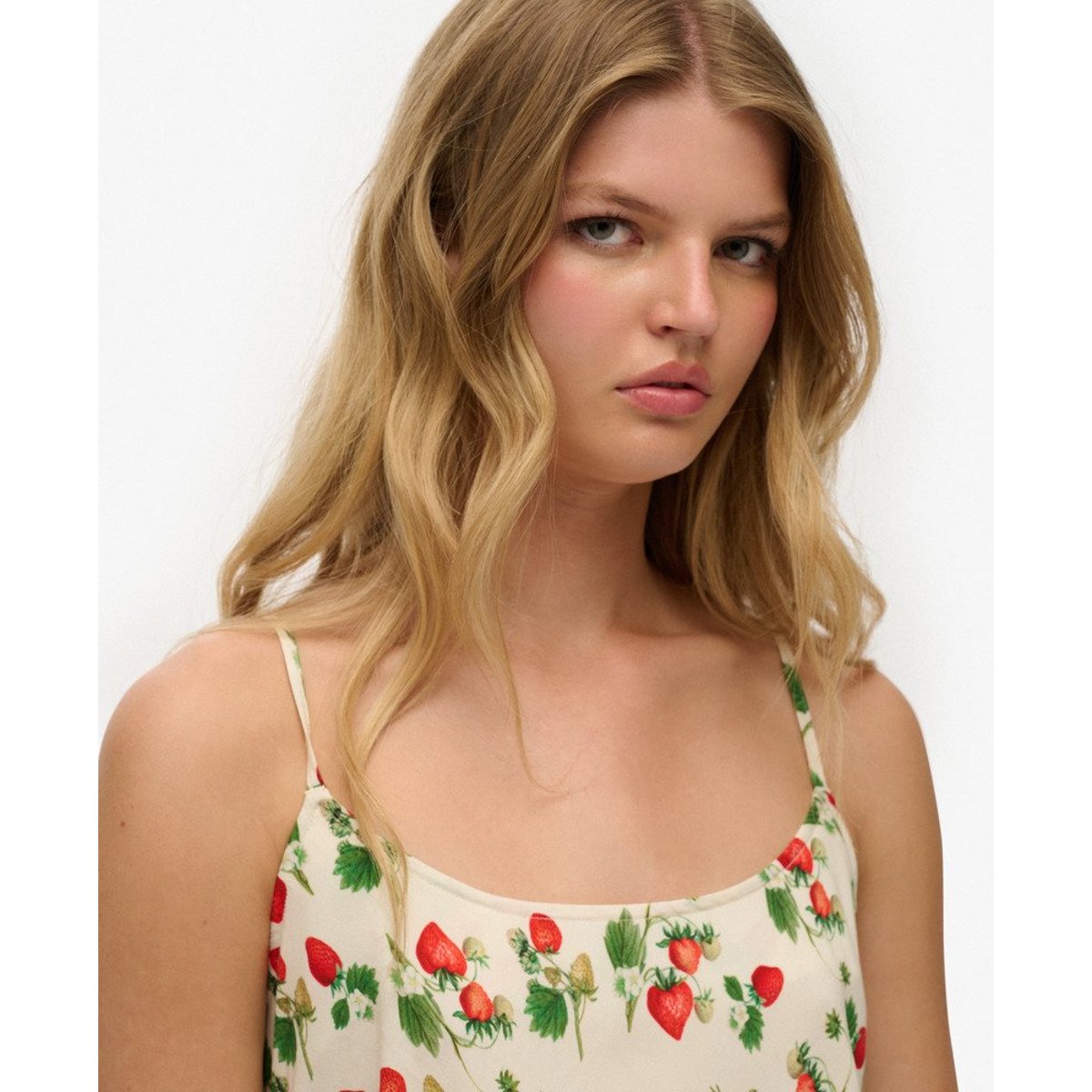 Robe nuisette longue asymétrique fraise, SUPERDRY