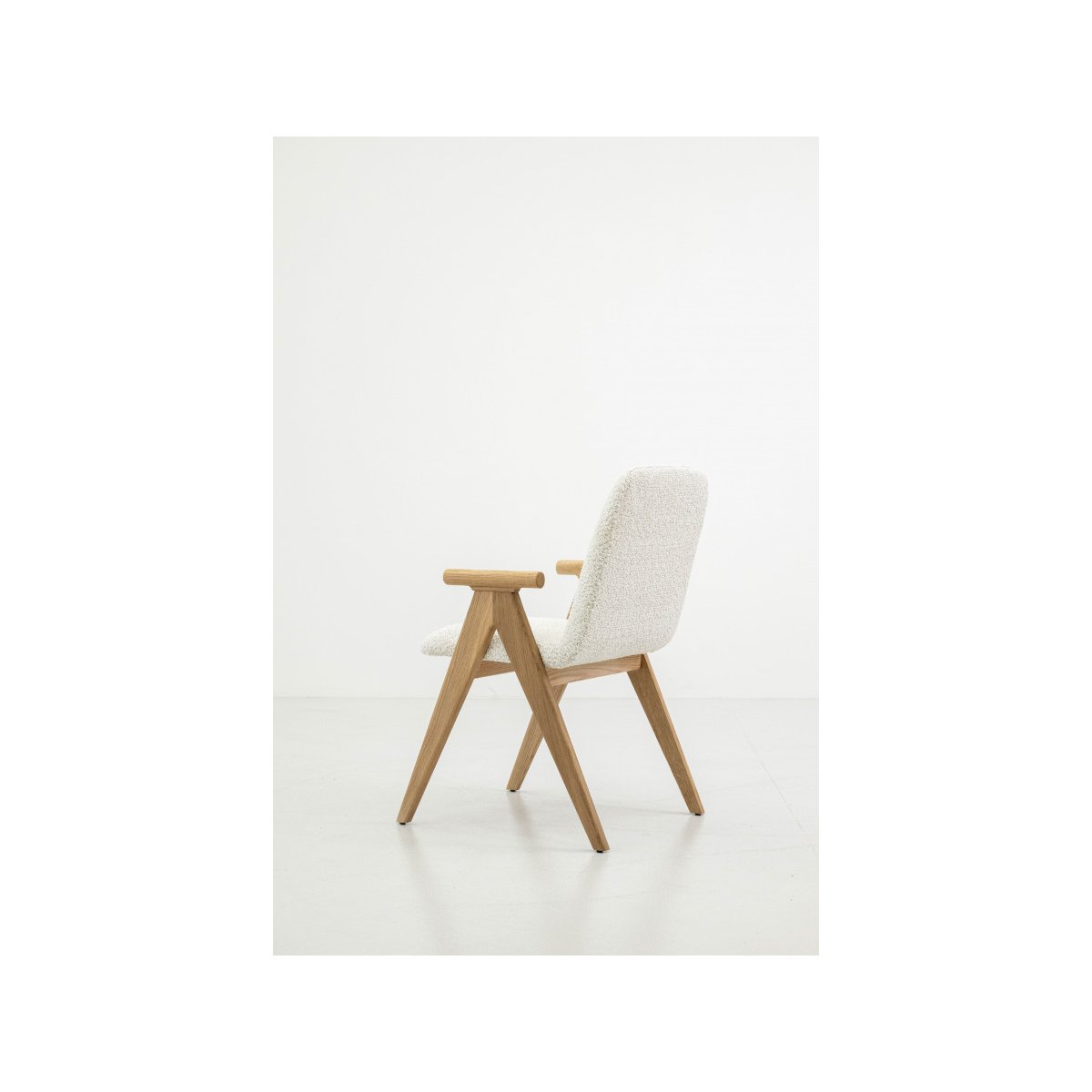Lot de 2 chaises tissu bouclette, PAGNOL marron clair, BOBOCHIC