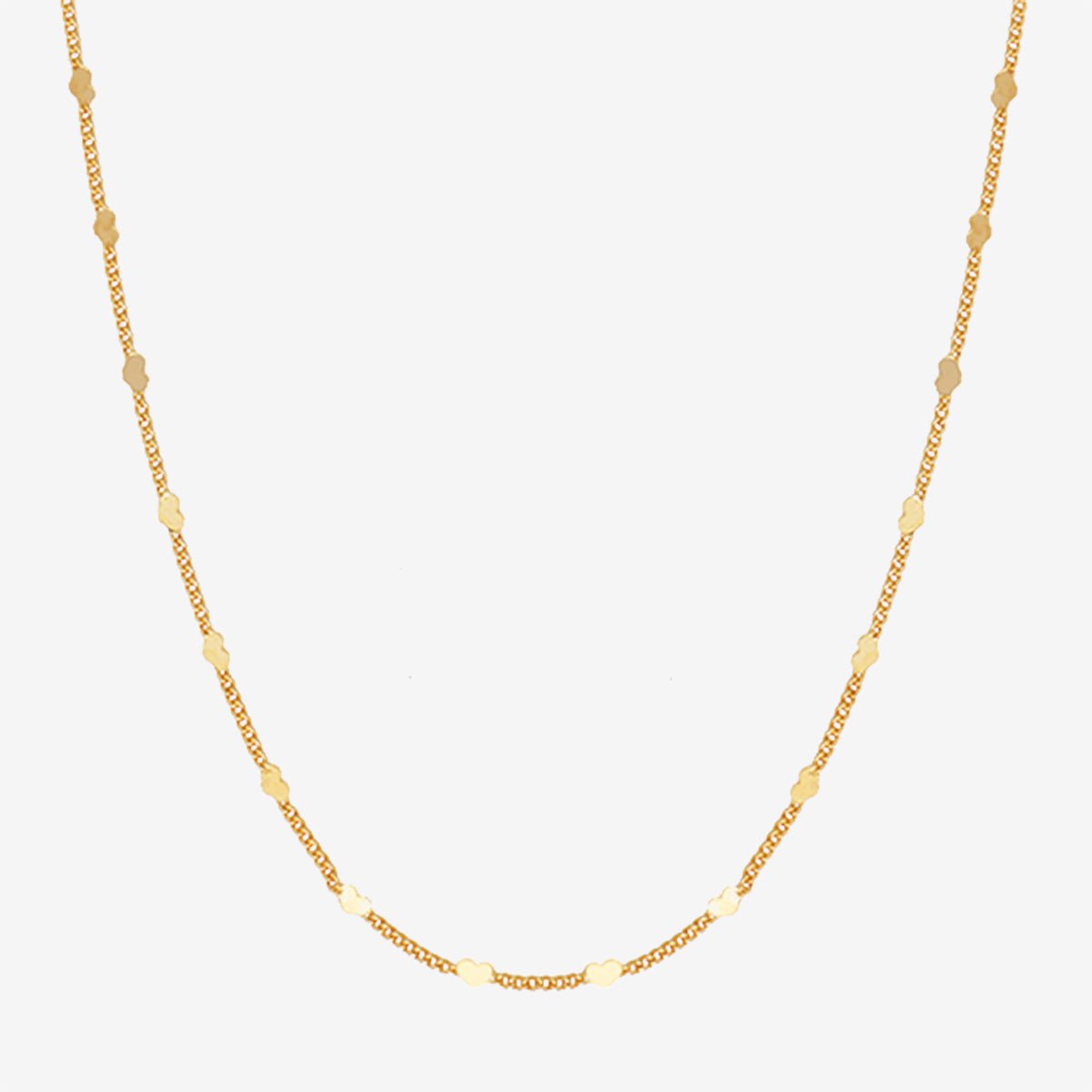Collier doré chaines simples - mini hearts doré, CAROLINE NAJMAN