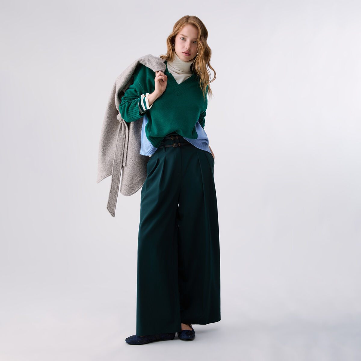 Maille color block en laine vert, LIU JO
