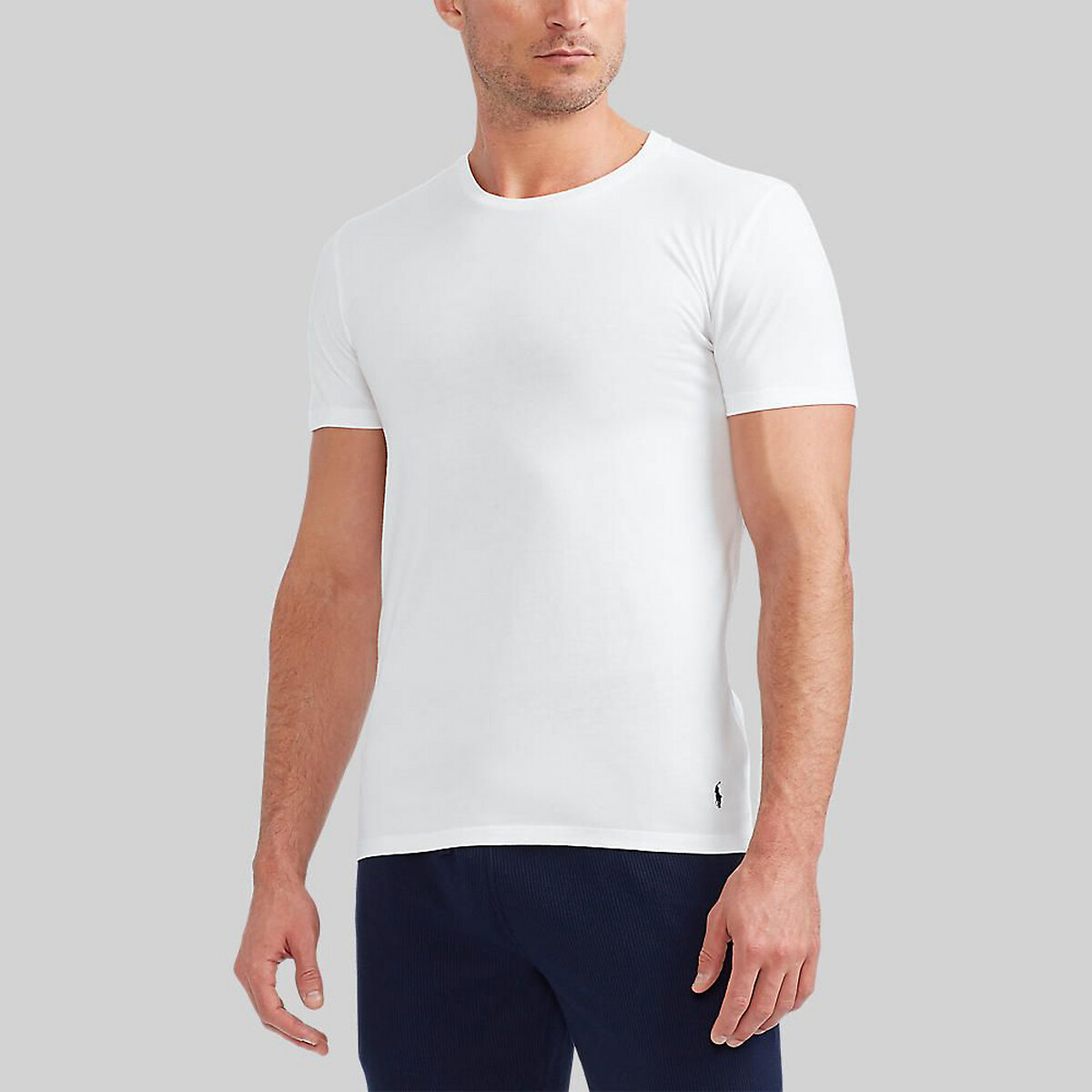 Conjunto de 3 camisolas slim fit com gola redonda branco + branco + branco, POLO RALPH LAUREN