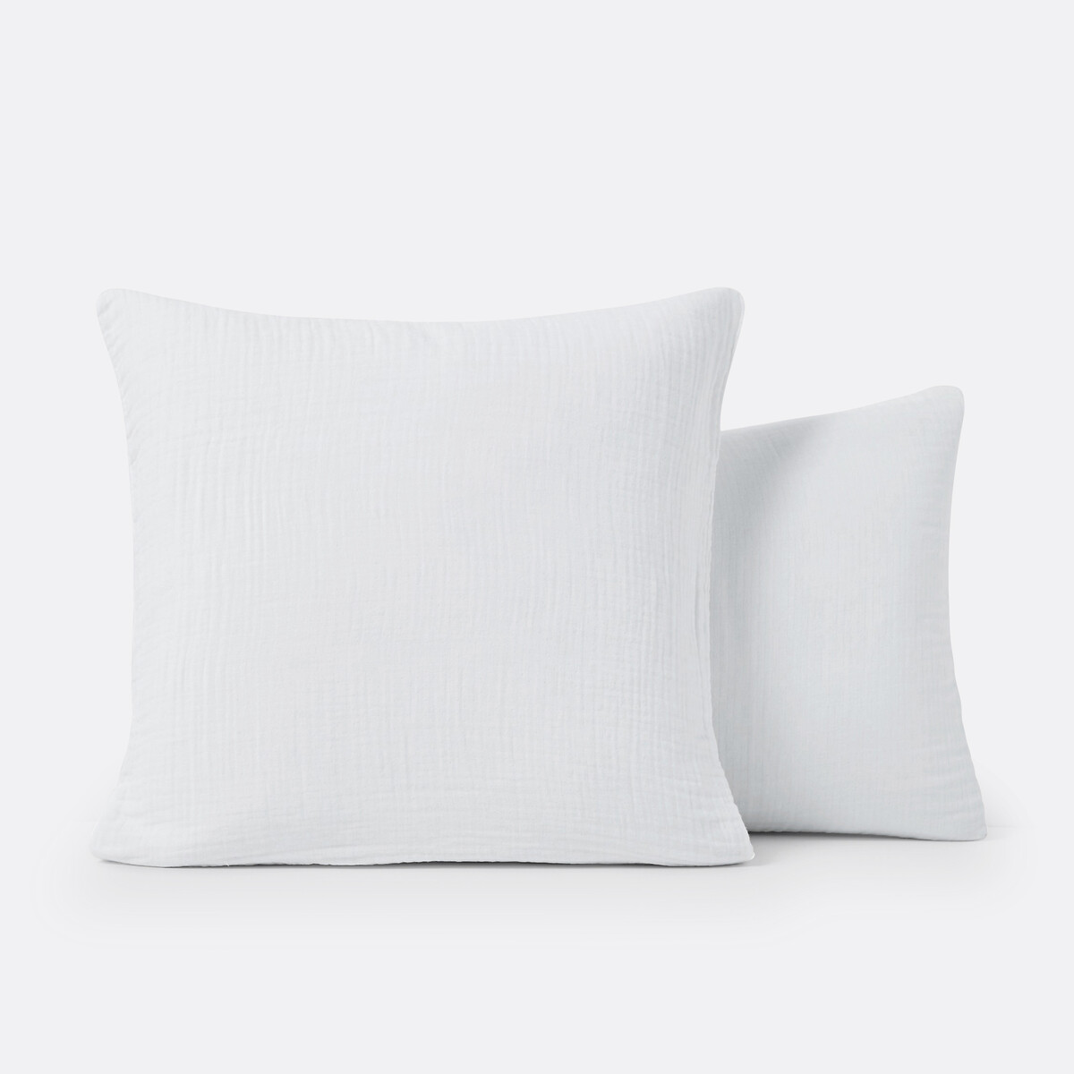 Kumla Plain Cotton Muslin Pillowcase white, LA REDOUTE INTERIEURS