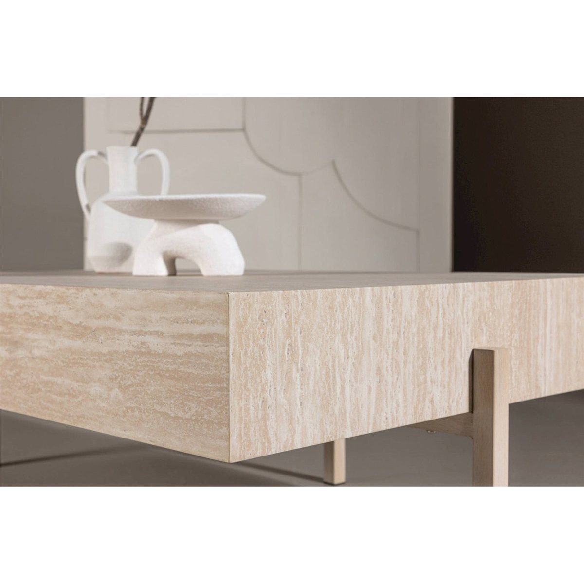 Table basse VADHOLMEN effet bois bois blanchi beige, RECOLLECTION
