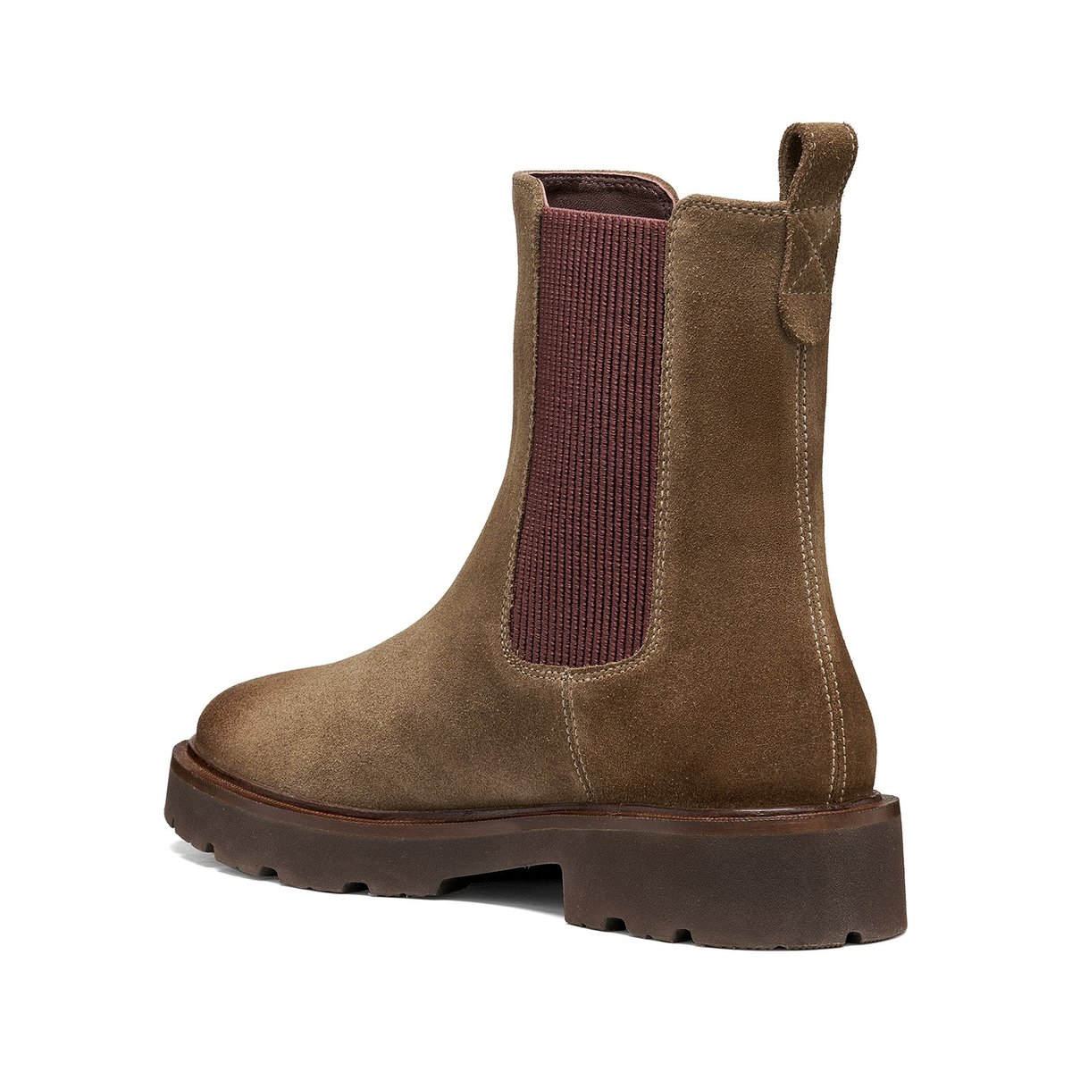 Bottines chelsea en cuir suède, NORIZE taupe foncé, GEOX