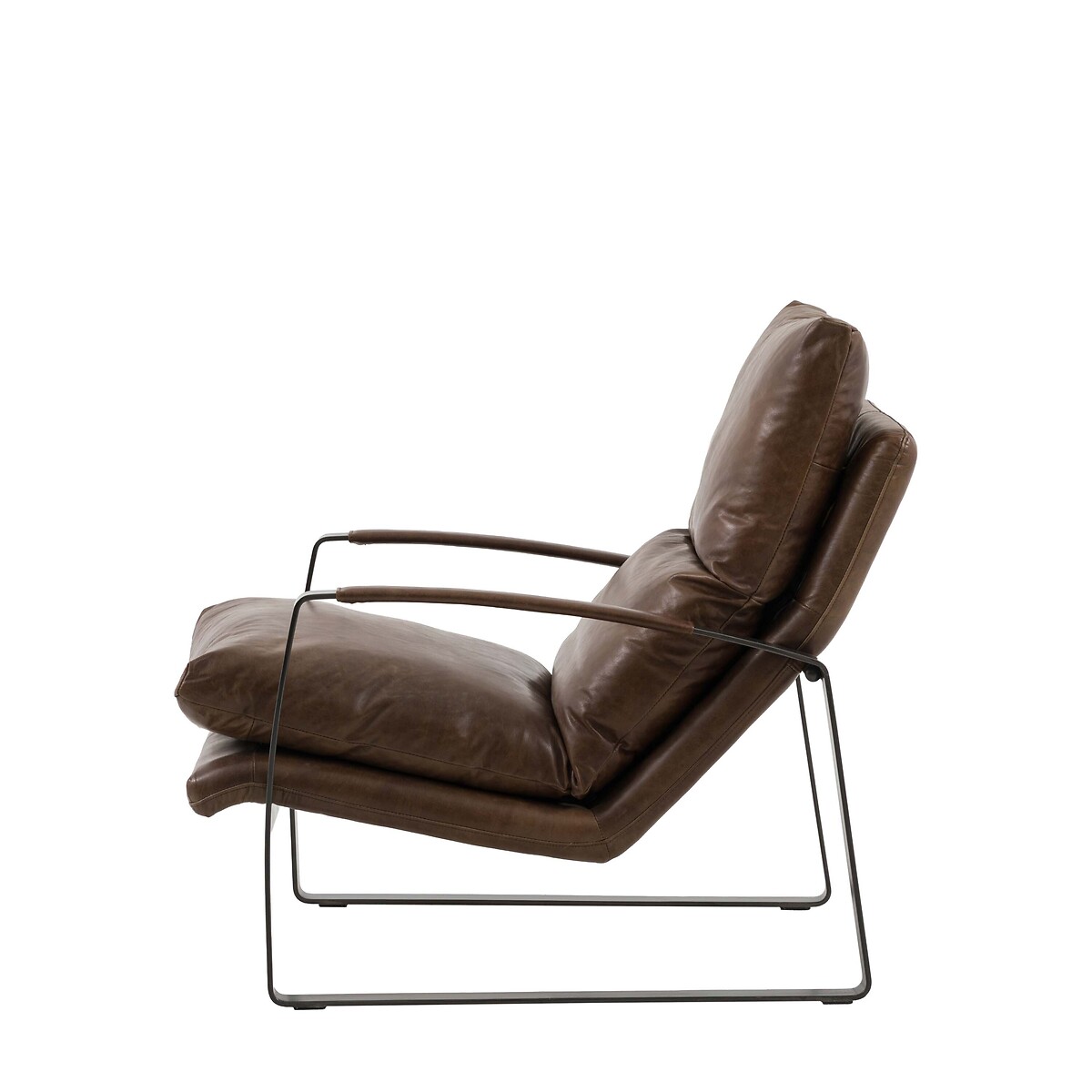 Fabian Leather Lounger Chair brown leather, ÉDITÉ