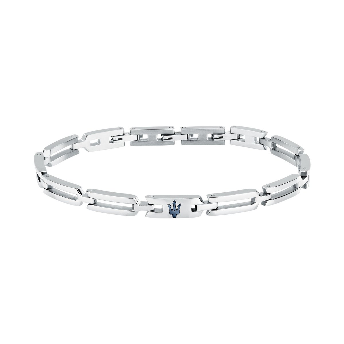 Bracelet en acier ICONIC argent, bleu, MASERATI