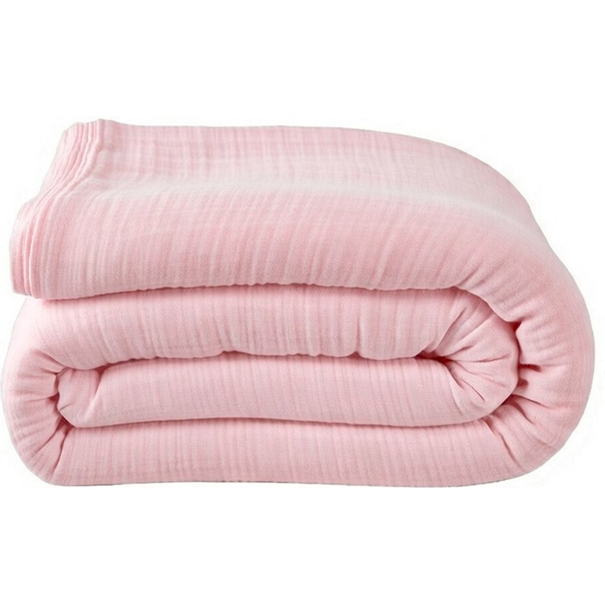 Housse de couette en gaze de coton lavé unie, PUR rose lotus, BATON ROUGE