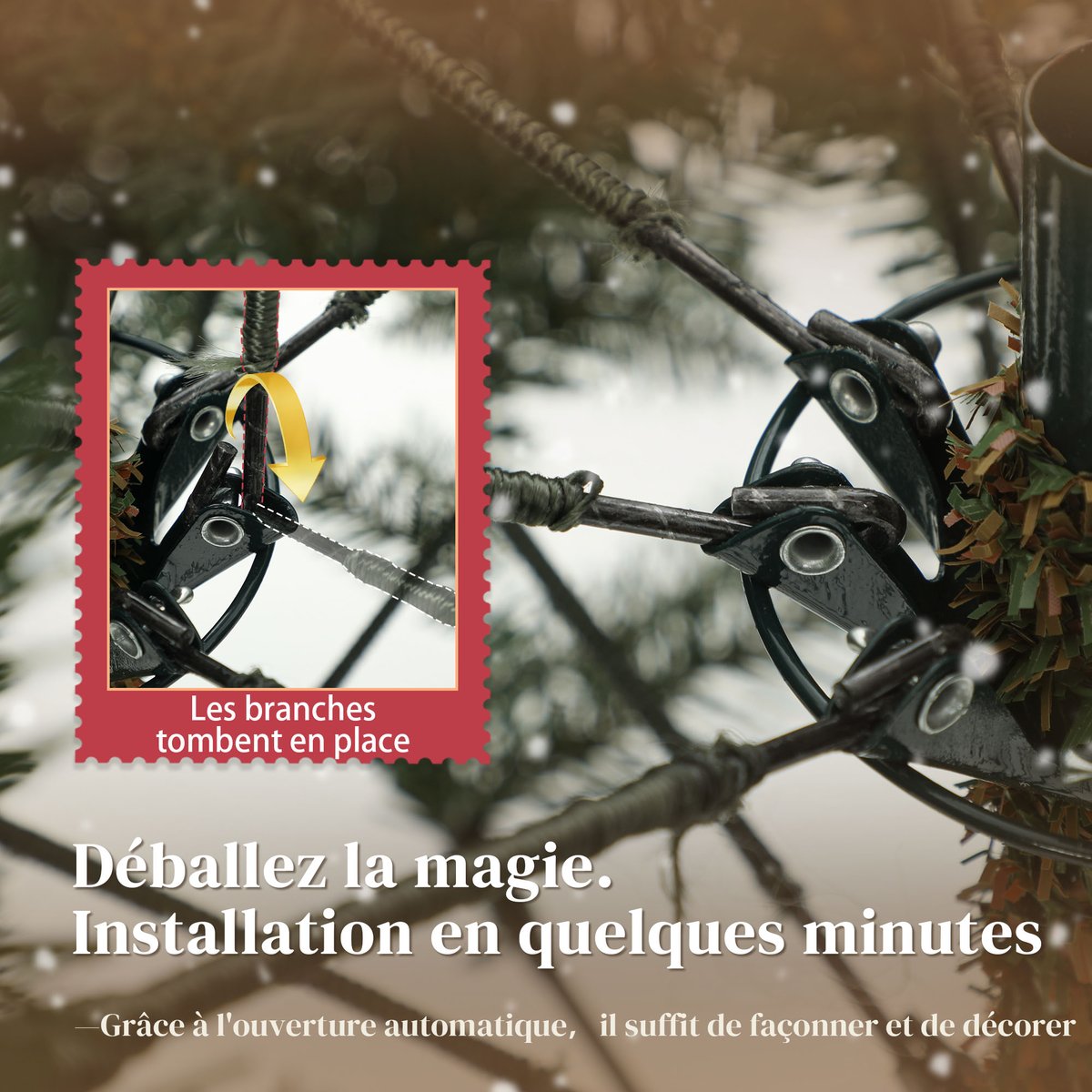 Sapin de Noël Plastique Vert vert, HOMCOM