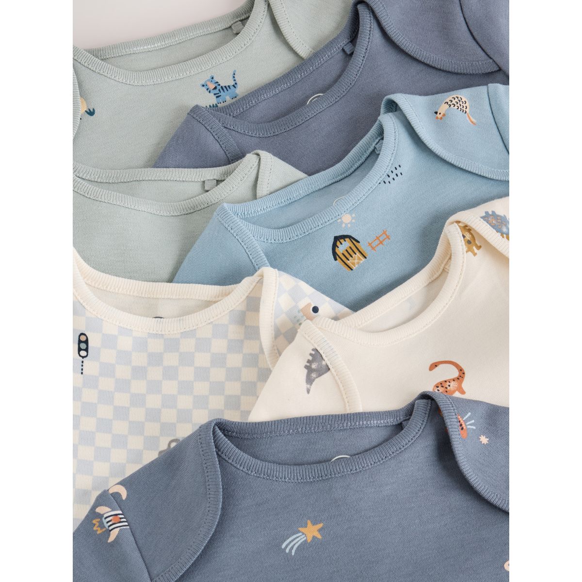 Body à manches longues bébé, lot de 7 caractère bleu, NEXT