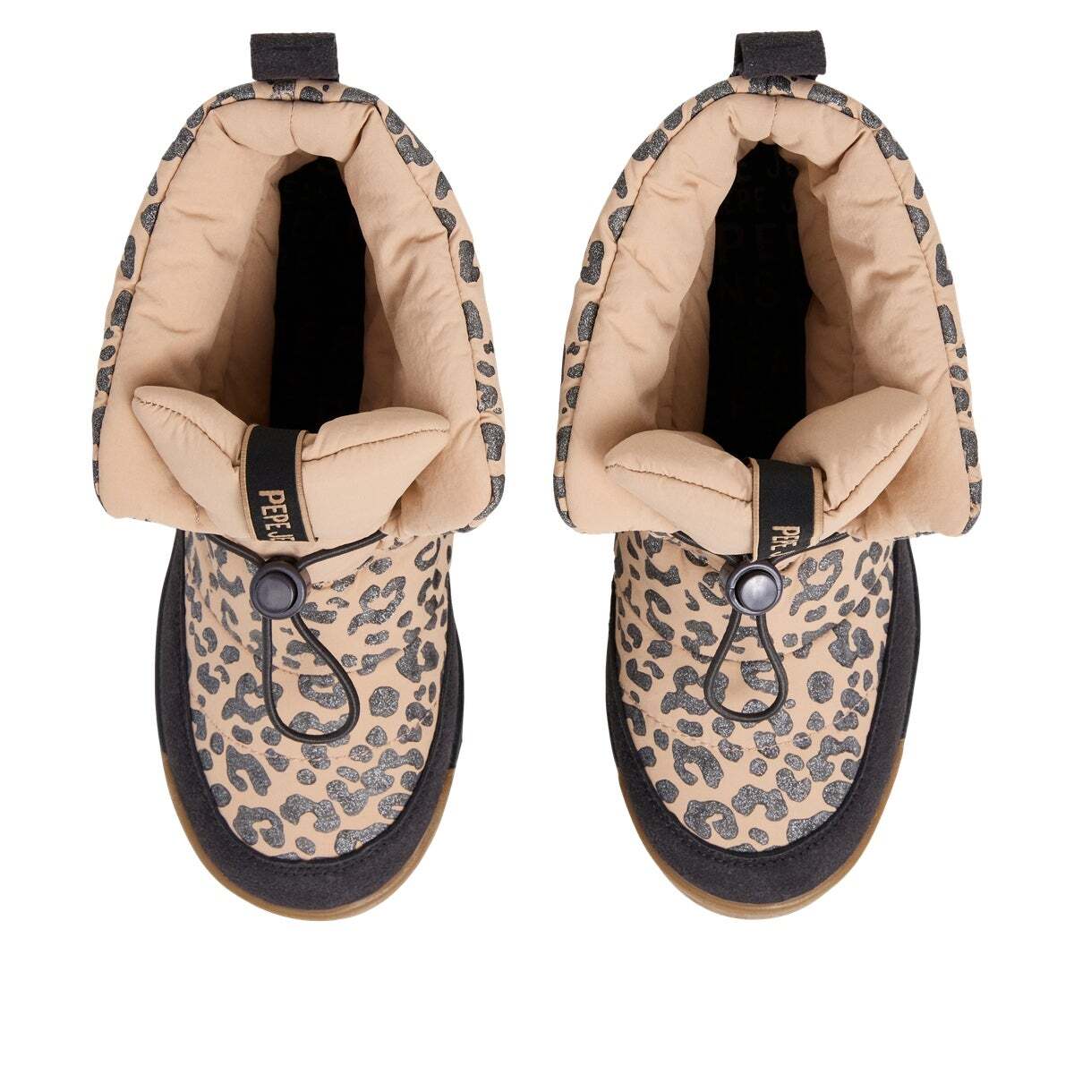 Bottines Après-Ski À Imprimé Animal beige champagne, PEPE JEANS