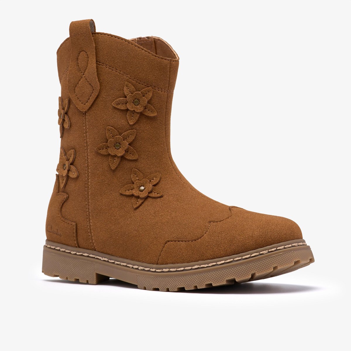 Boots Synthétique Coupe Large ADELAIDE MID K marron, CLARKS