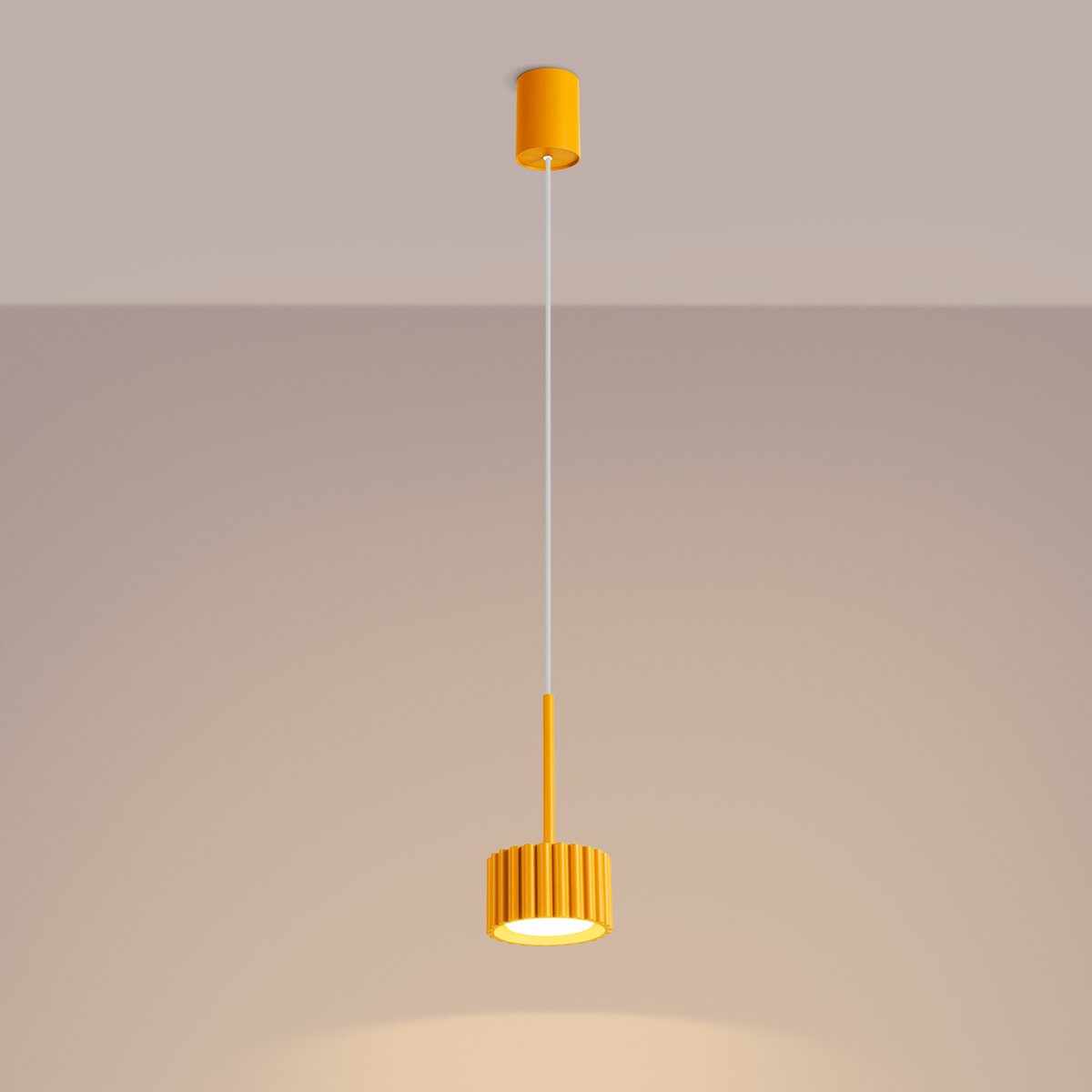Suspension Aluminium Jaune Gx53 1 AURA jaune, EDEN