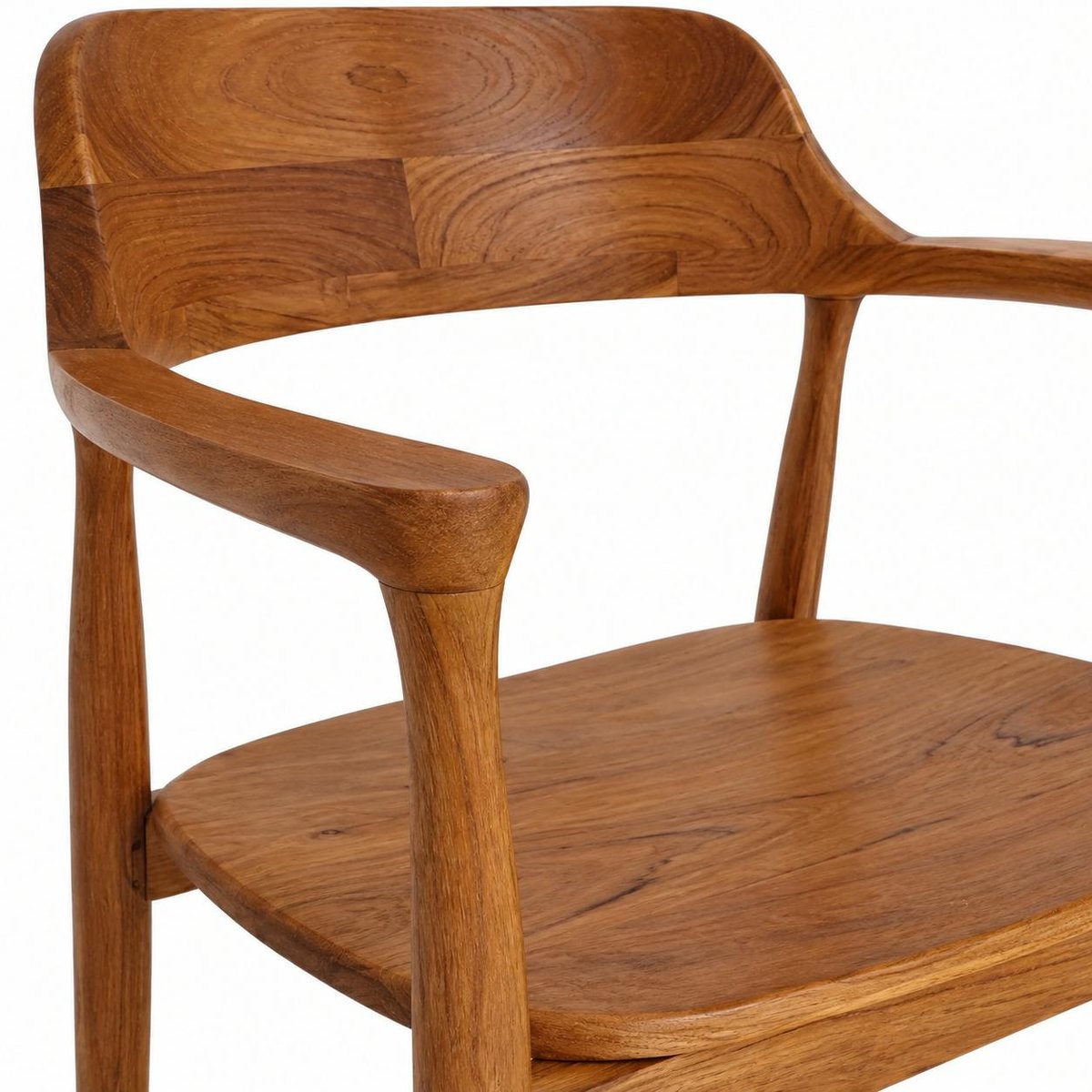 Chaise en bois avec accoudoirs (lot de 2) DEPOK bois naturel, PIER IMPORT