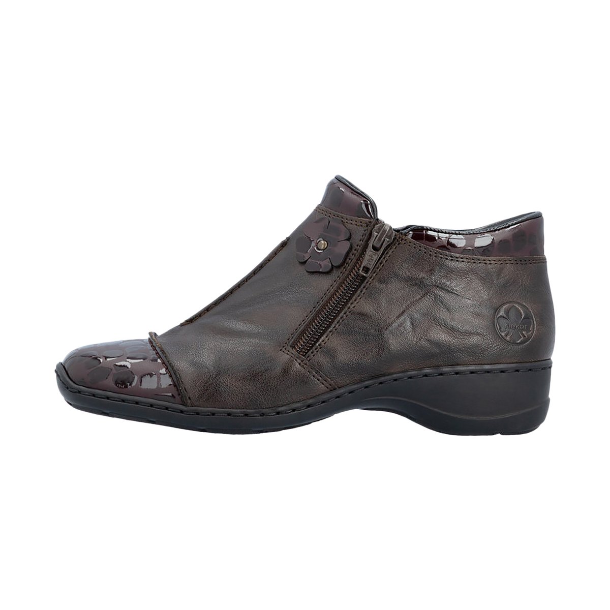 Boot Cuir Flowerrido marron, RIEKER