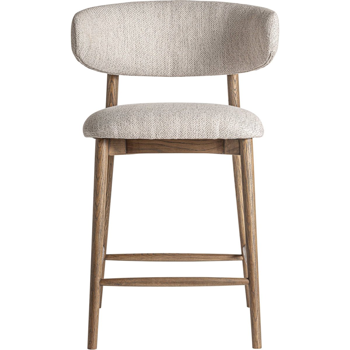 Tabouret de bar colonial en bois de frêne marron bois naturel chaleureux, RECOLLECTION