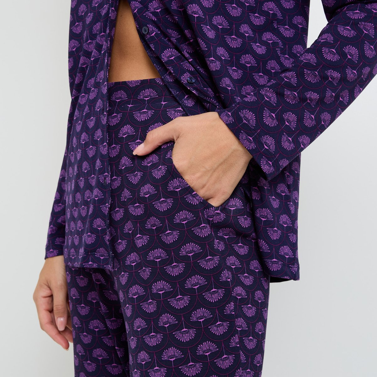 Pantalon pyjama CAMILLE multico rose, ROUGEGORGE LINGERIE