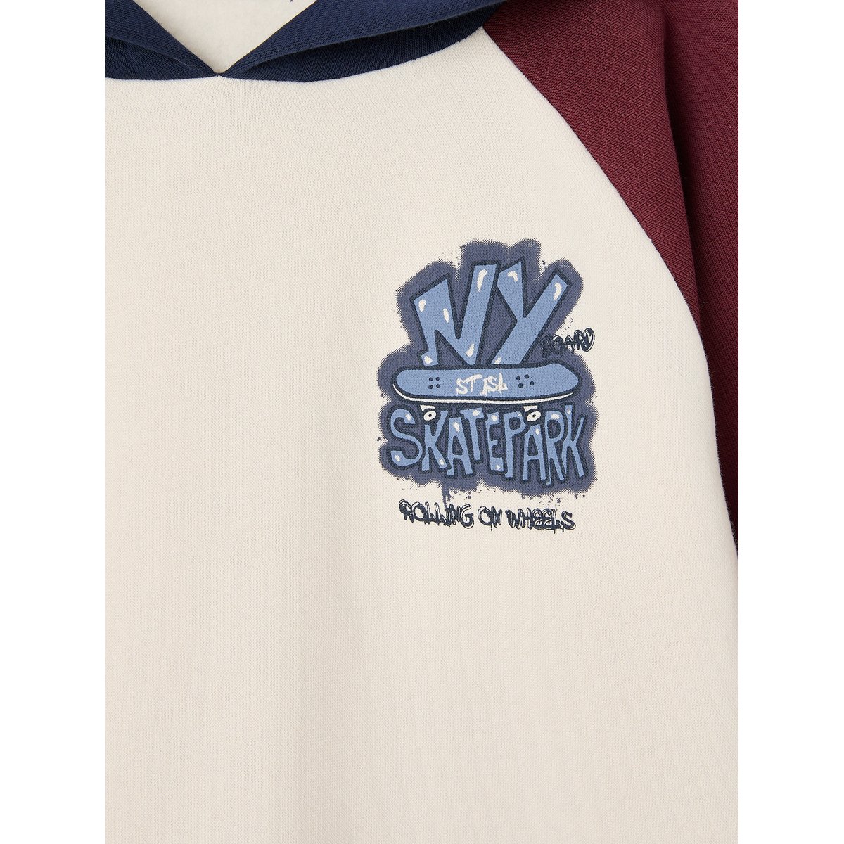 Sweat à capuche bordeaux, VERTBAUDET