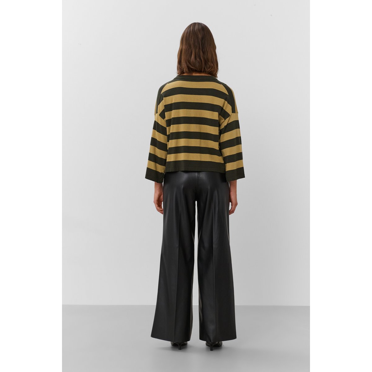 Pullover tricoté vert rosin and fennel stripe, SOAKED IN LUXURY