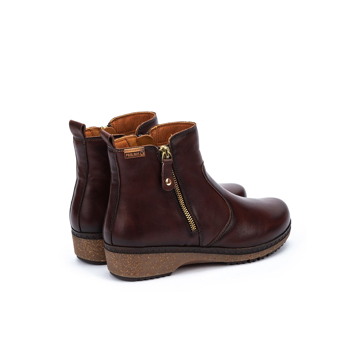 Bottines plates cuir Granada caoba, PIKOLINOS