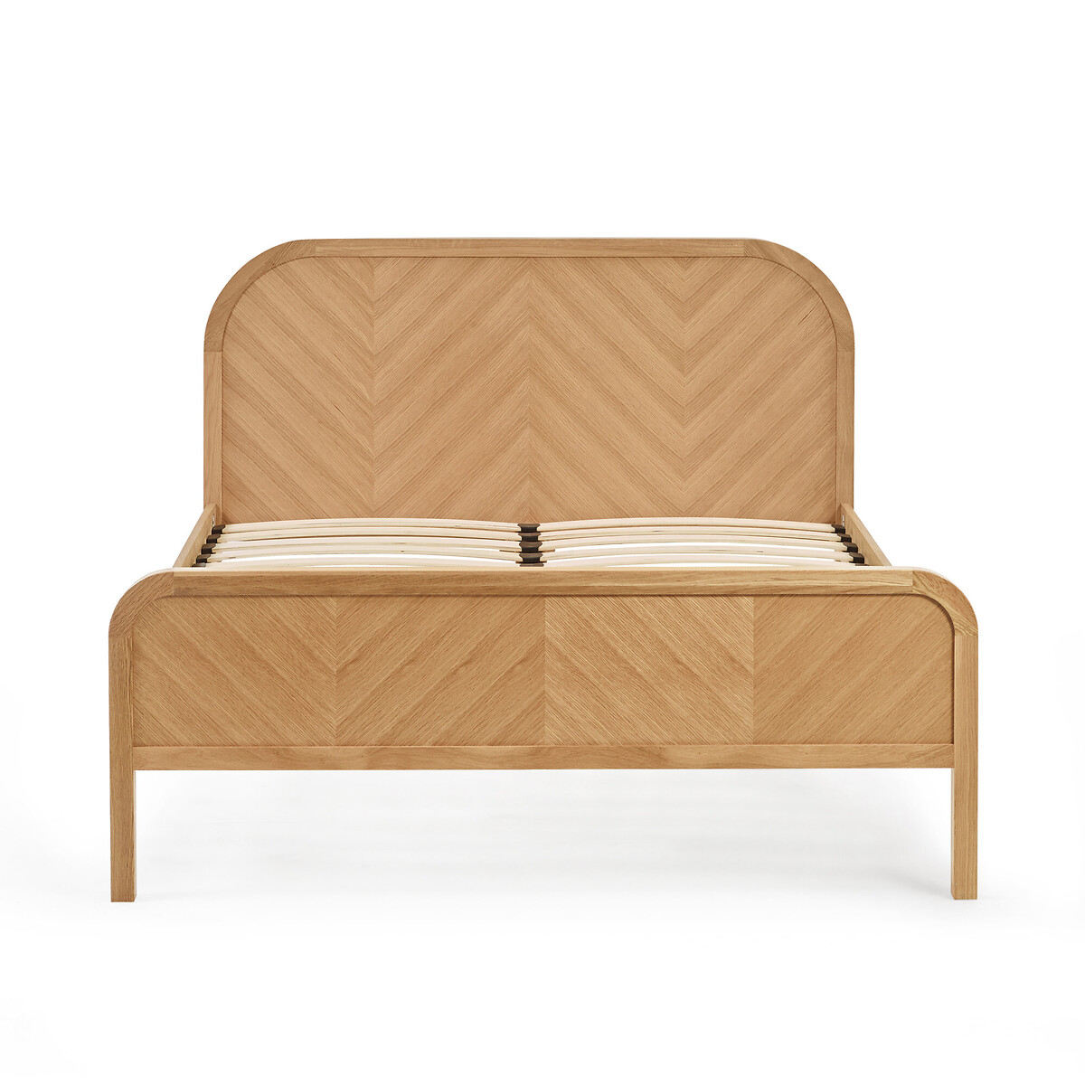 Mavi Chevron Oak Bed natural oak, SO'HOME