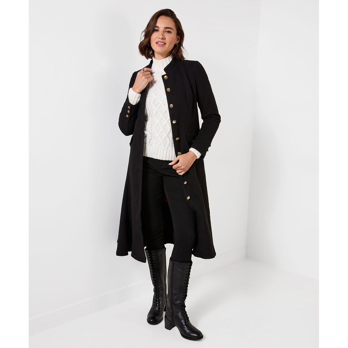 Long Manteau Noir Ayda noir, JOE BROWNS