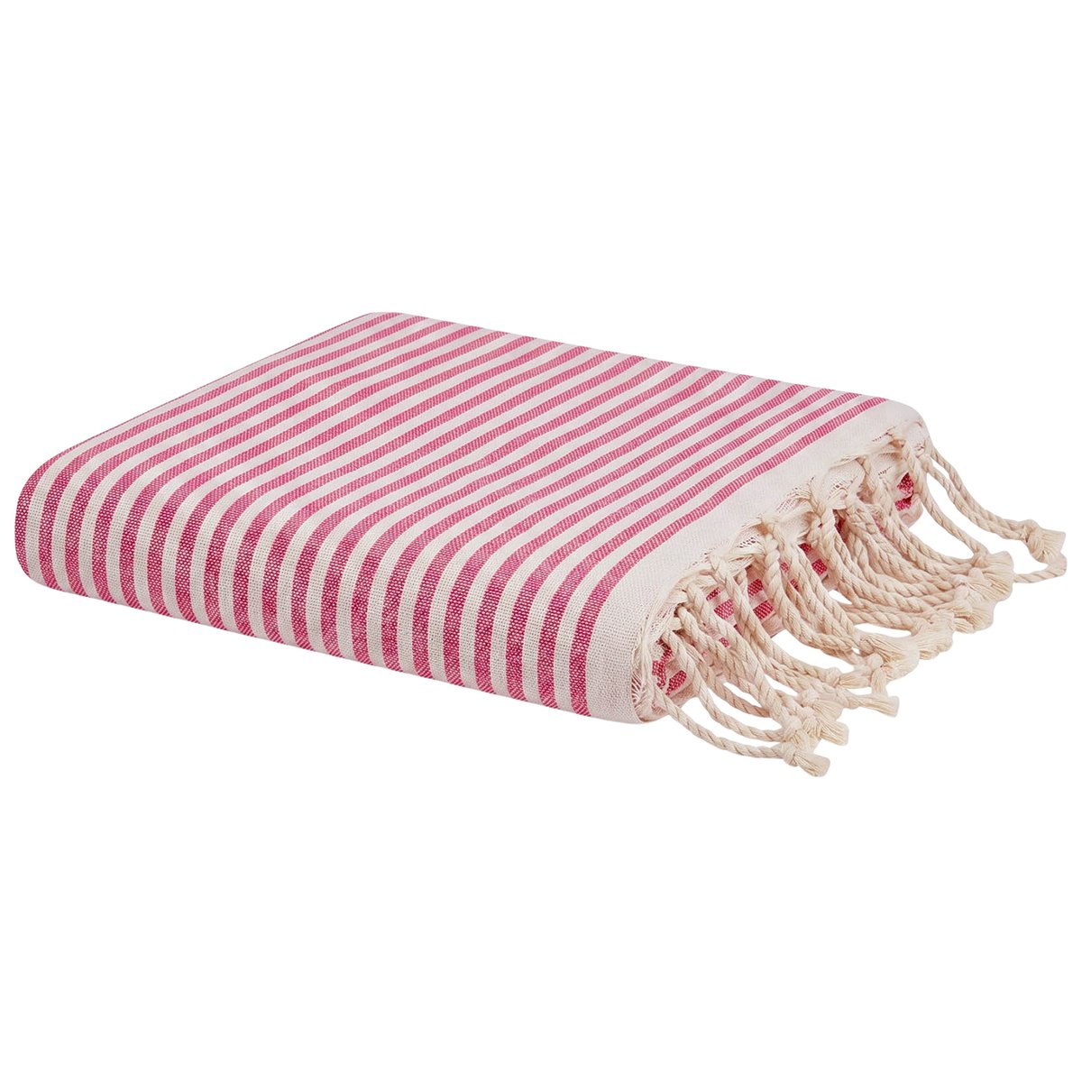 Fouta de plage en coton recyclé anti-sable 1mx2m Ikaria REVA COLLECTION rose, SEVIRA KIDS