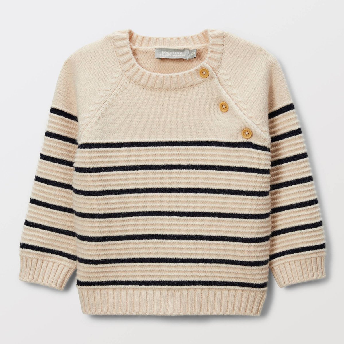 Pull rayé ecru, BOUT'CHOU