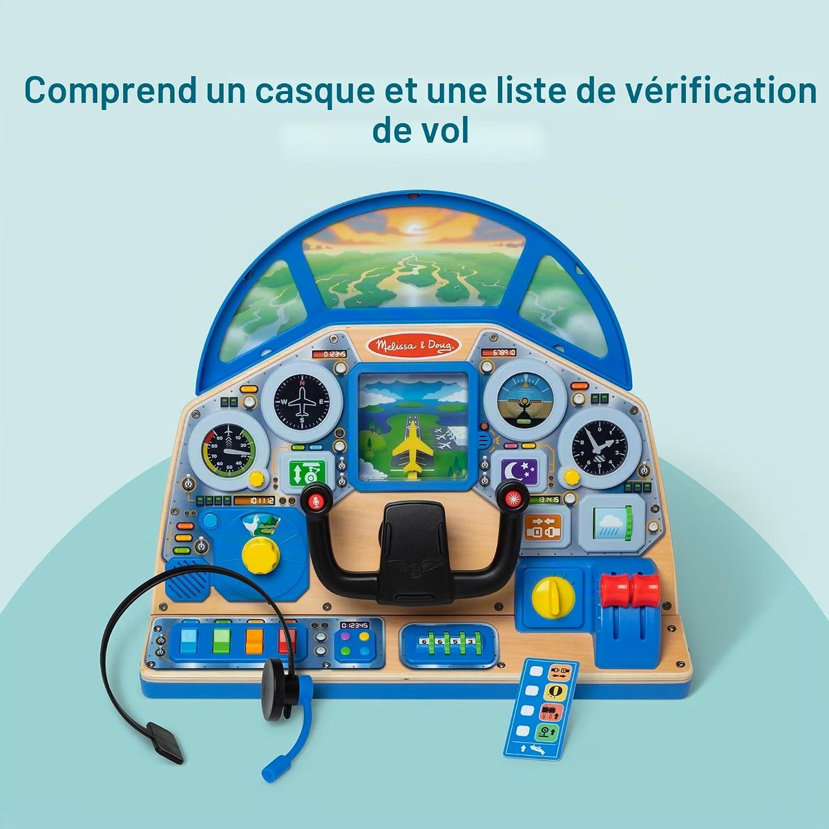 Tableau de bord interactif Pilote d'avion bleu, MELISSA & DOUG