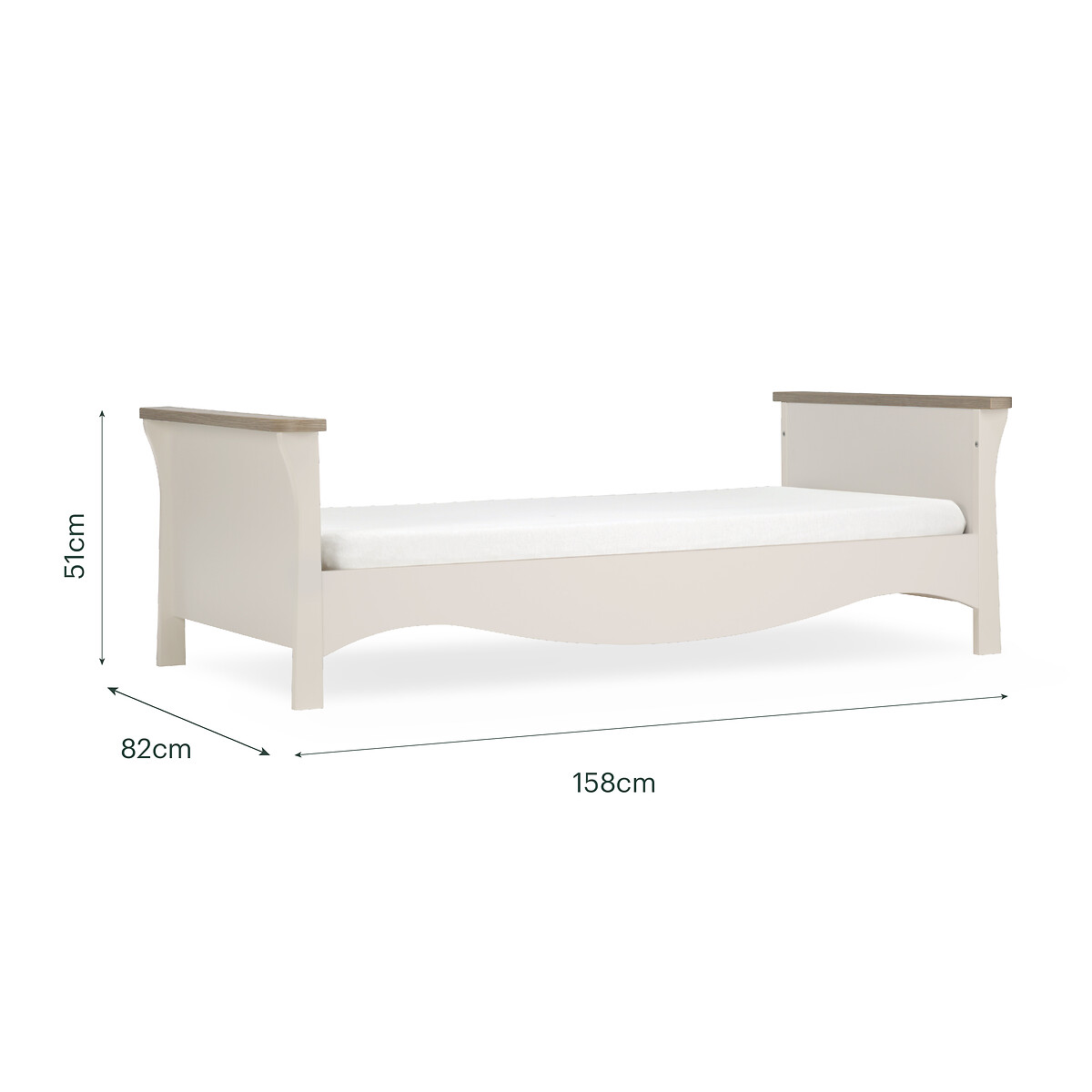 Clara Toddler Bed stone beige, CUDDLECO