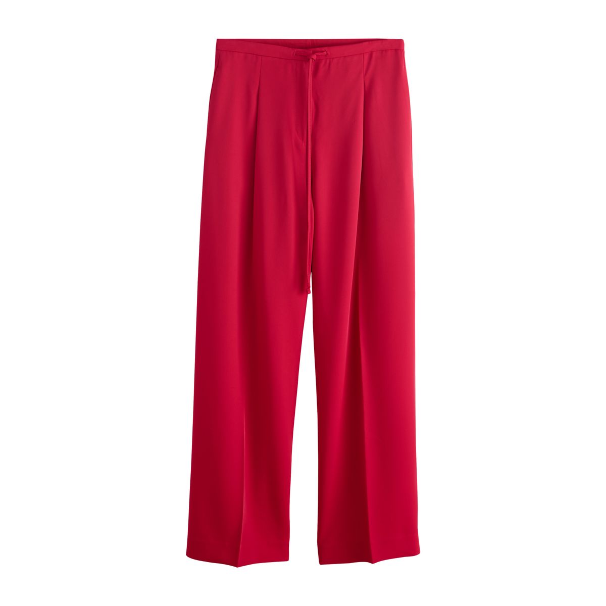 Pantalon coupe large à nouer la taille rouge, NEXT