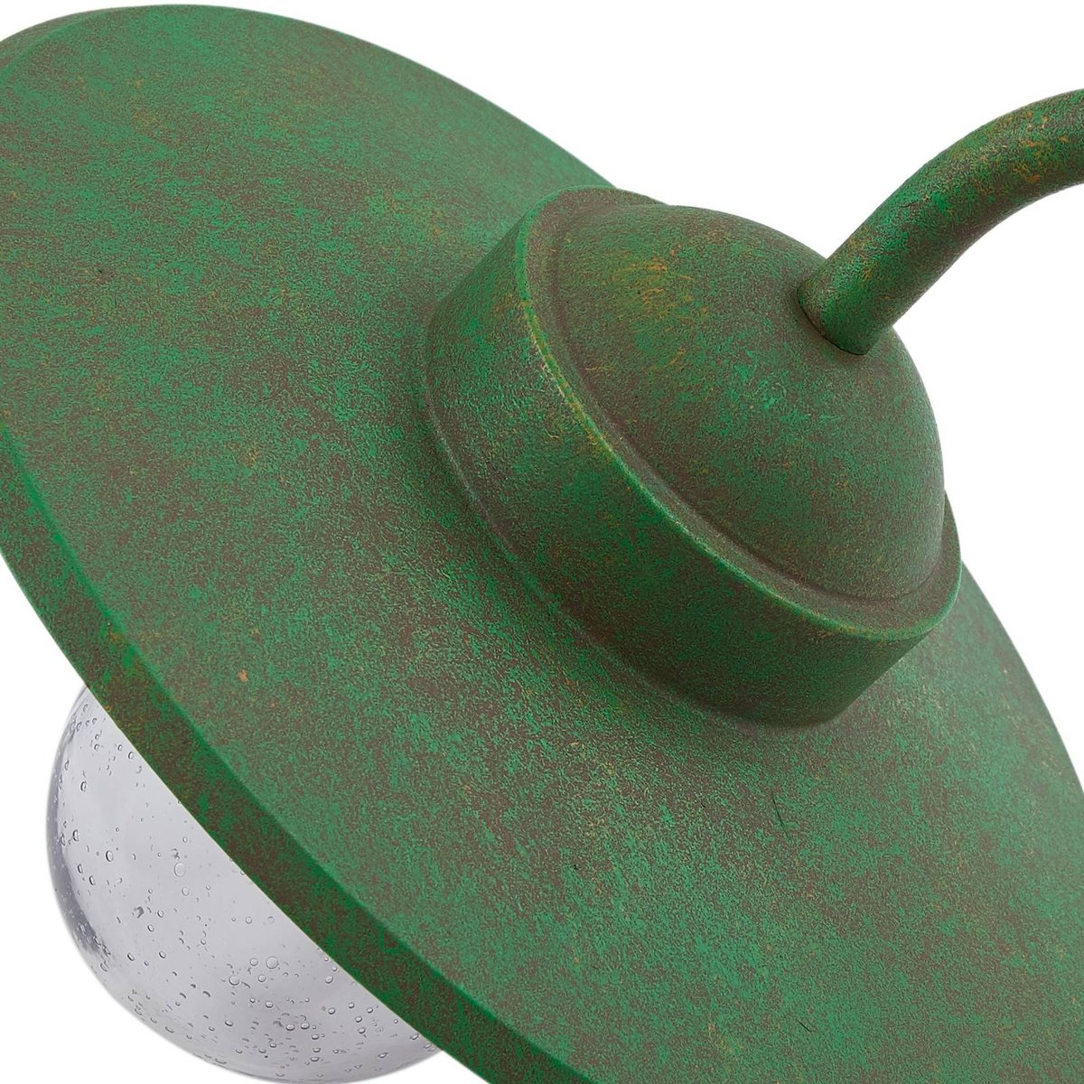 Applique extérieure en aluminium moderne vert vintage, transparent, LINDBY