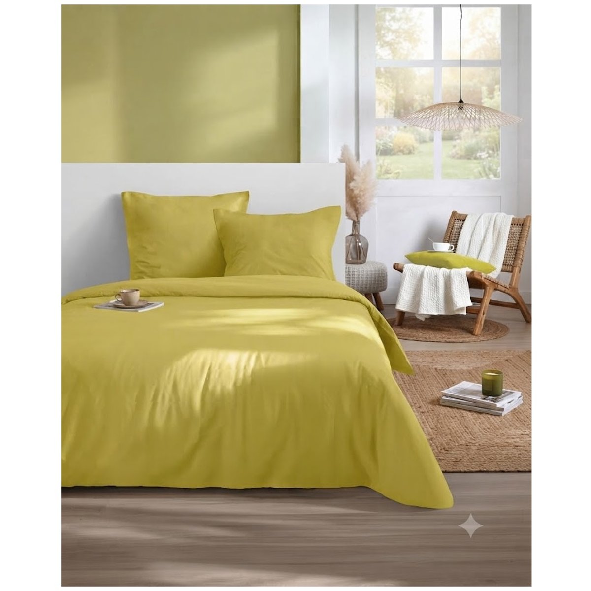 Parure de lit Collection Cocon moutarde, EDEN