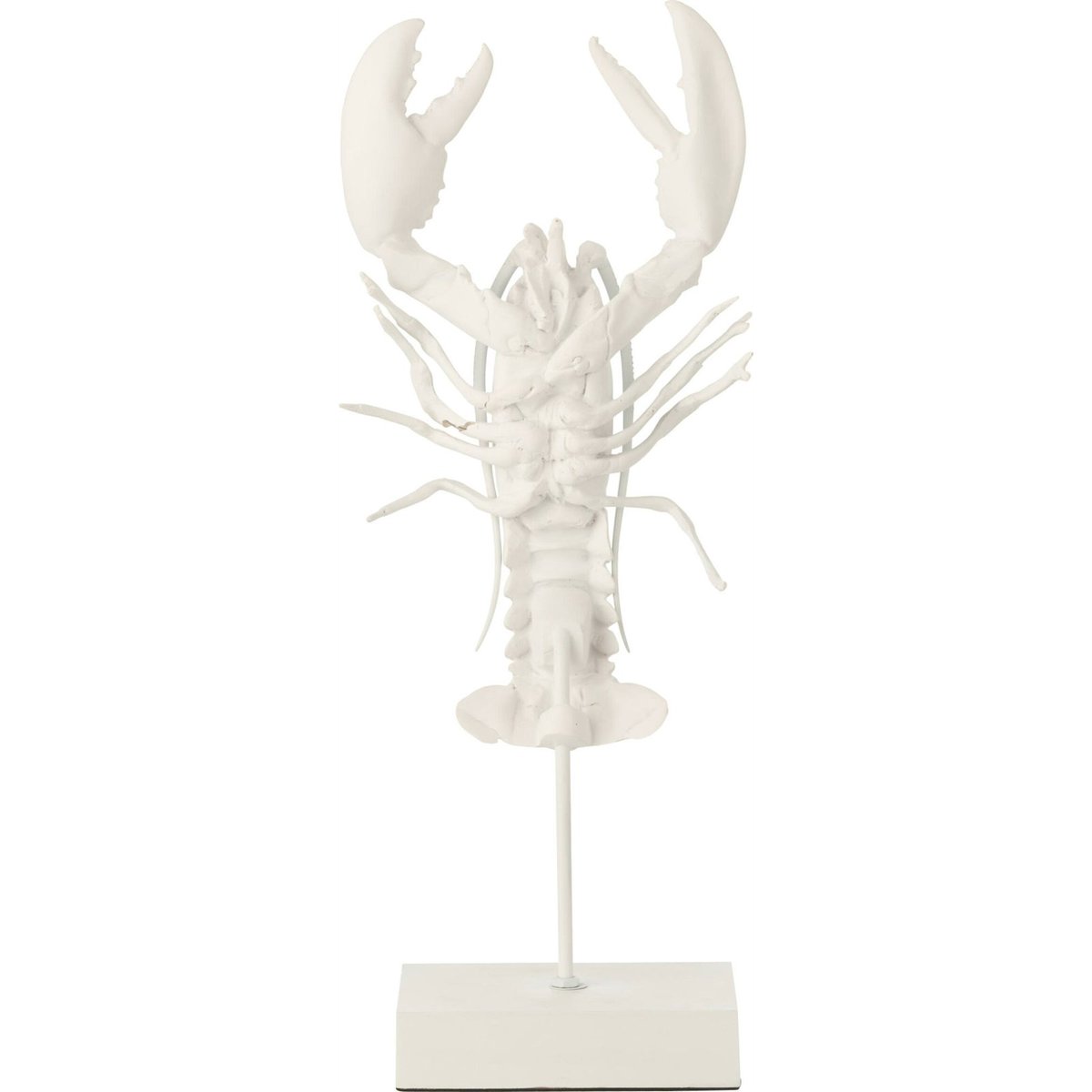 Homard décoratif en résine sur socle blanc, RECOLLECTION