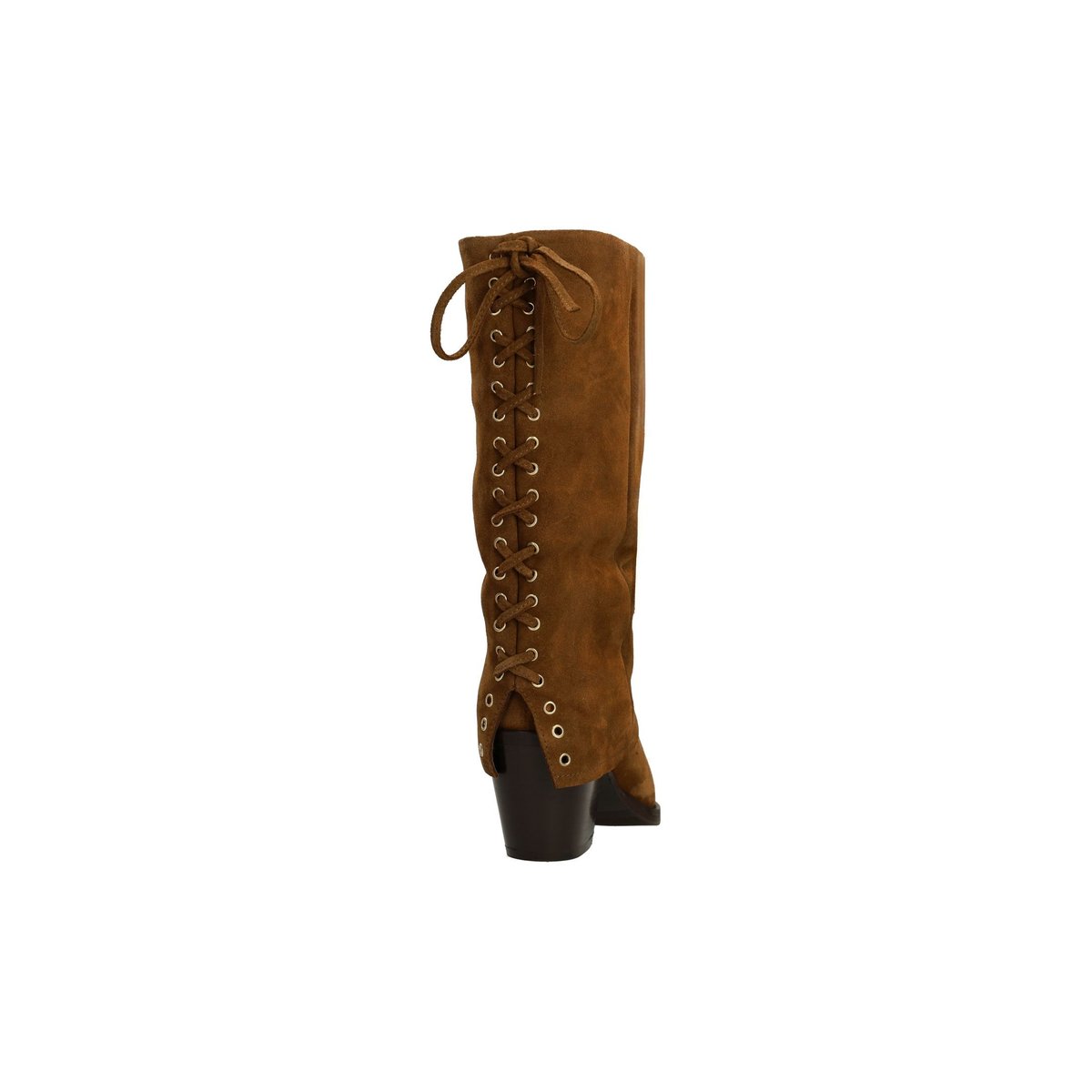 Bottines en daim avec rabat cognac, SACHA