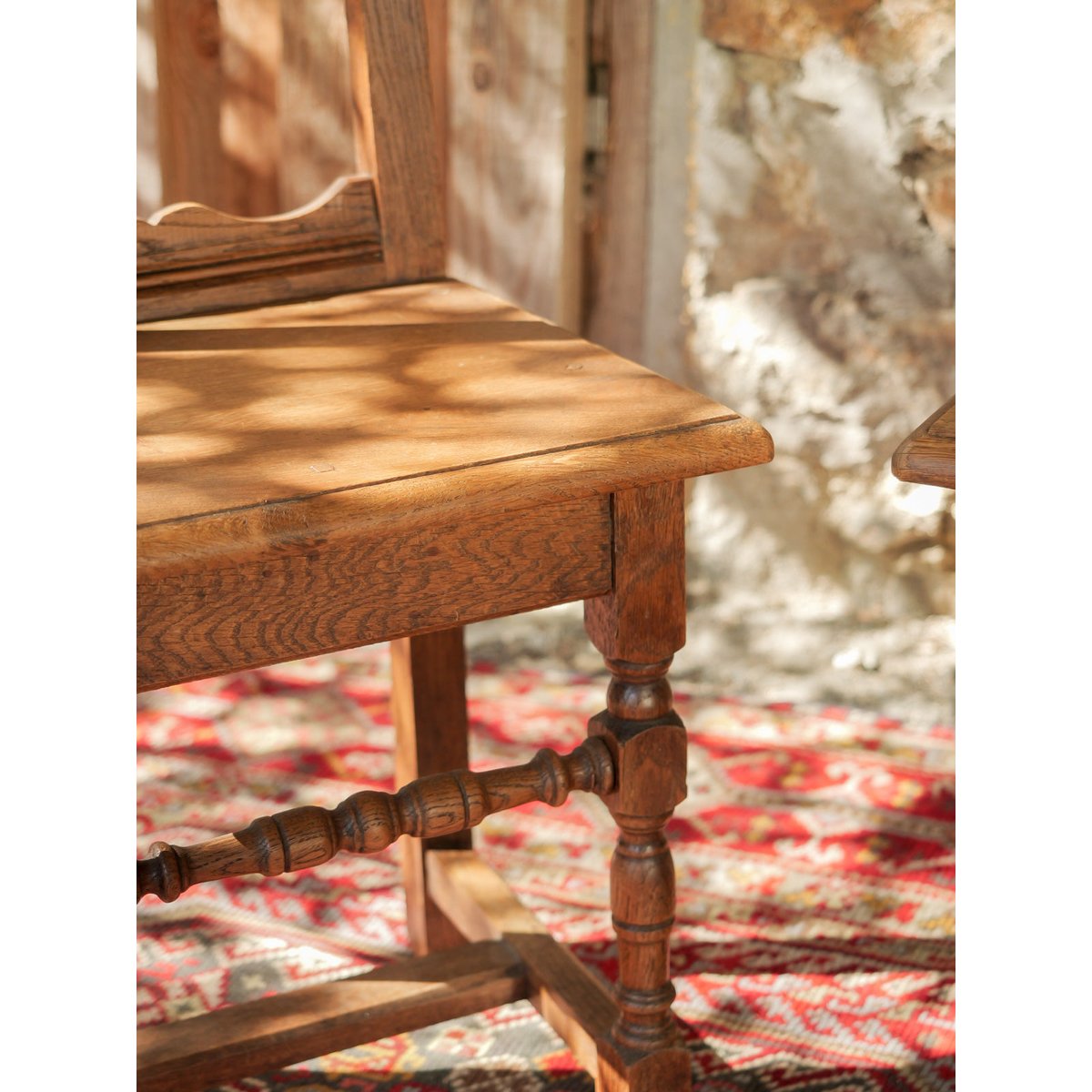Lot de 4 chaises lorraines Claude N°1636 - Bon état bois foncé, DEBONGOUT
