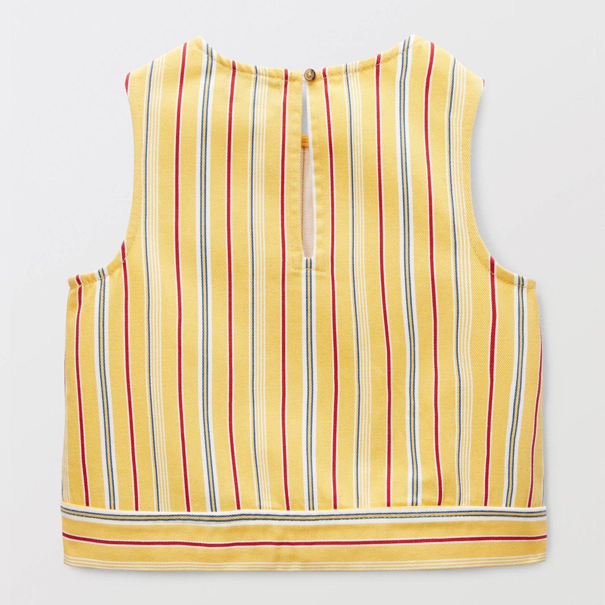 Blouse sans manches rayée en coton pastille, MONOPRIX