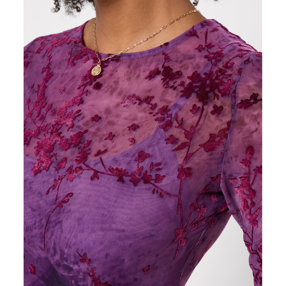 Fabuleuse Robe Longue Floquée violet, JOE BROWNS