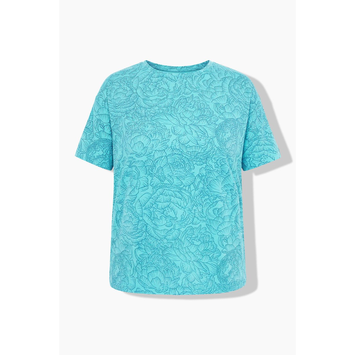 T-shirt oversize, imprimé floral menthe bleue, STUDIO UNTOLD