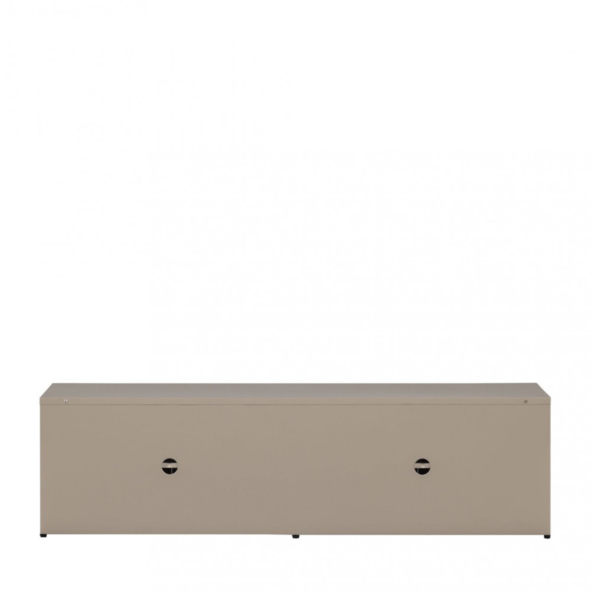 Meuble TV 4 portes en métal L160cm- LEVEL beige, WOOOD