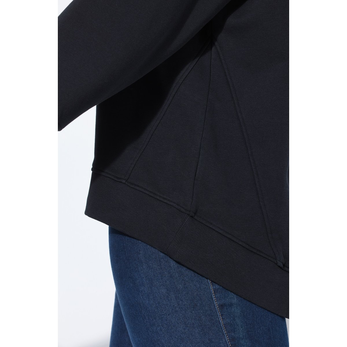 Sweat-shirt long et oversize noir, ULLA POPKEN