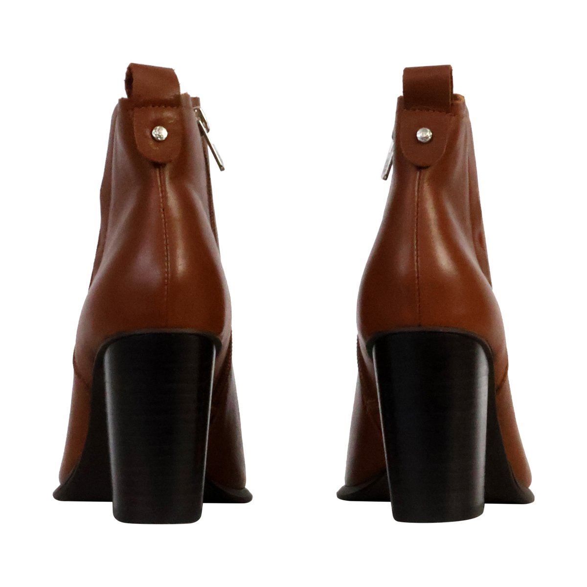 Bottines Cuir Leia marron, EMILIE KARSTON
