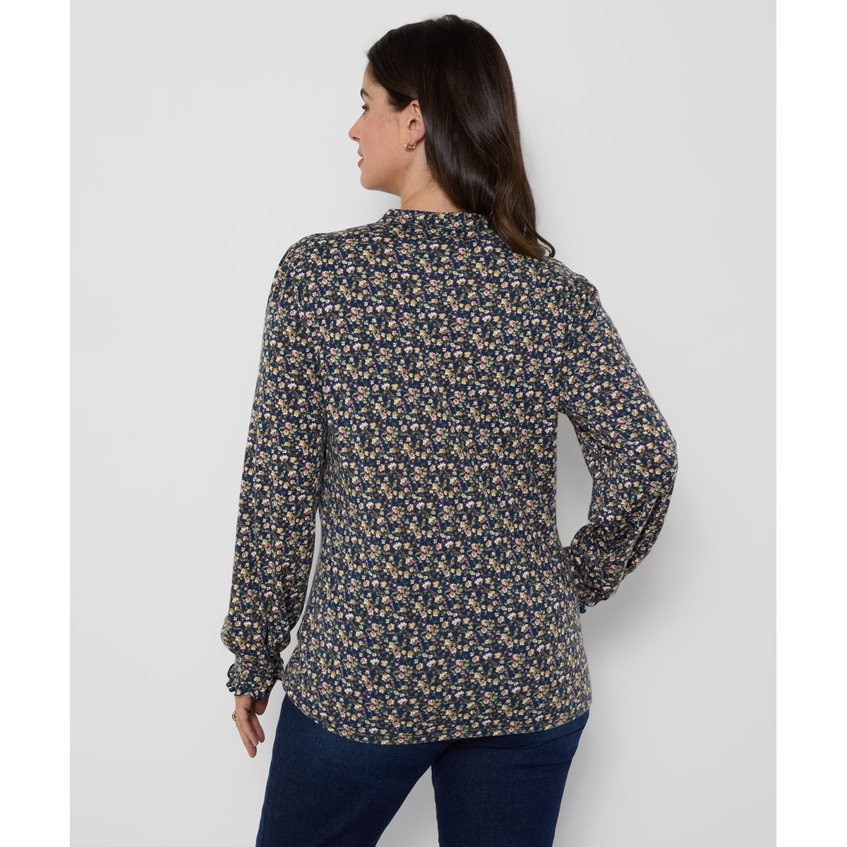 Blouse en Jersey Boutonnée Imprimé Floral multicolore, JOE BROWNS