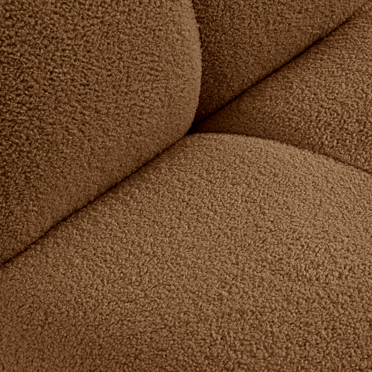 Fauteuil pivotant, bouclette épaisse, Nuria chocolat, LA REDOUTE INTERIEURS