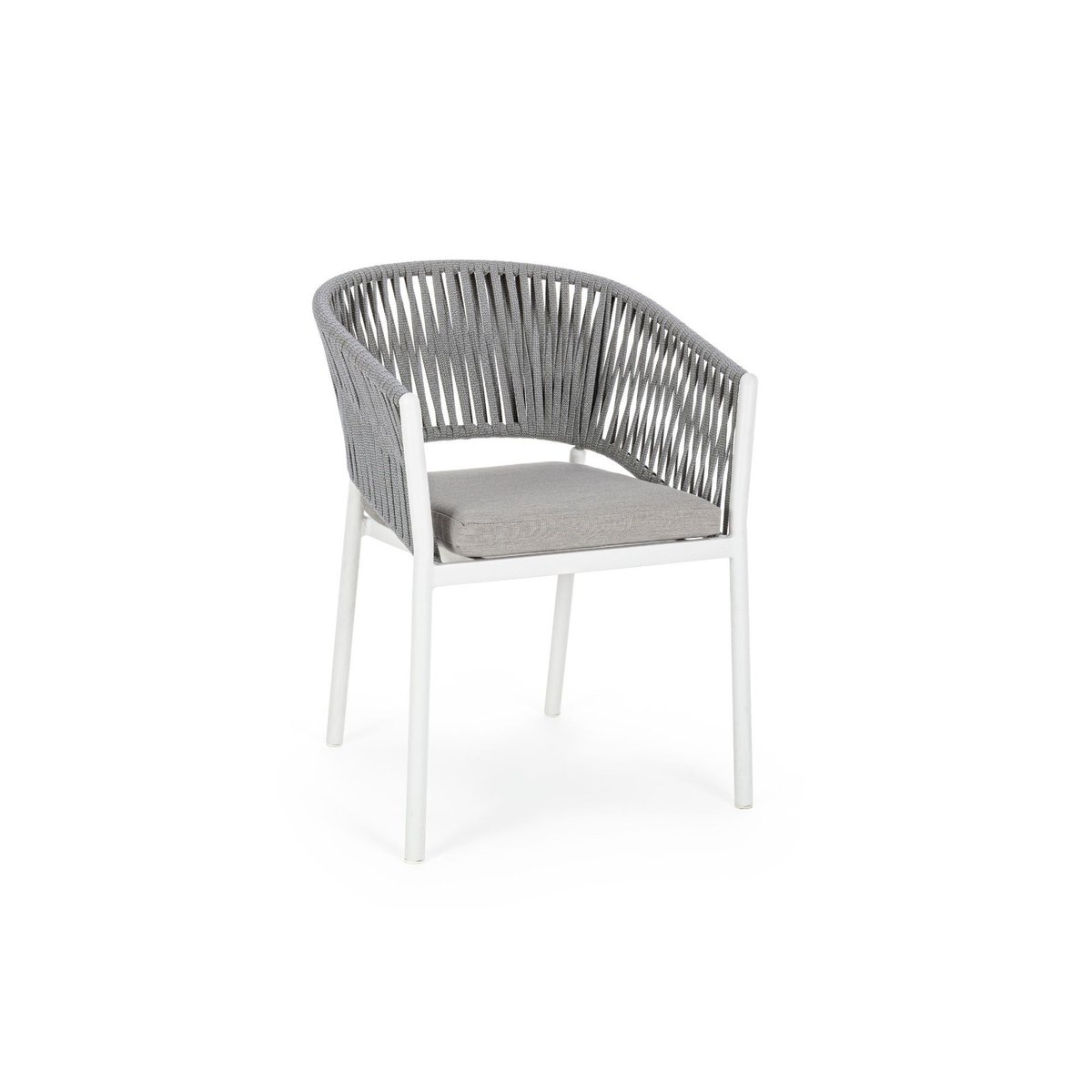 Fauteuils de jardin en métal et polypropylène (lot de 4) - CANNES blanc, HELLIN, DEPUIS 1862