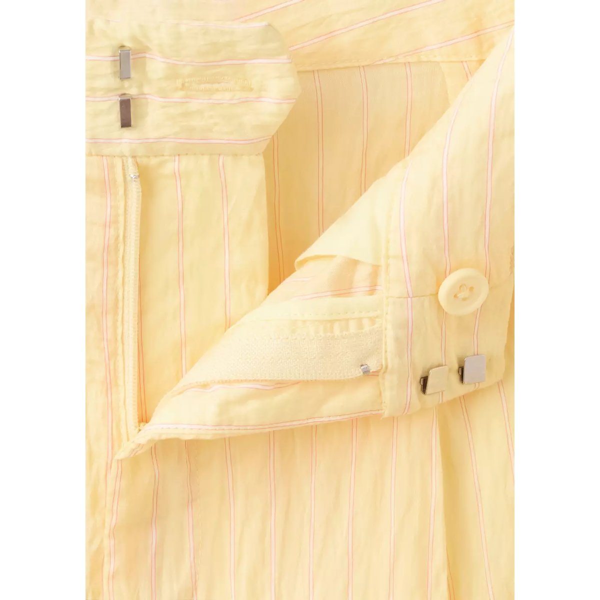 Pantalon Lyocell rayures jaune pastel, MANGO