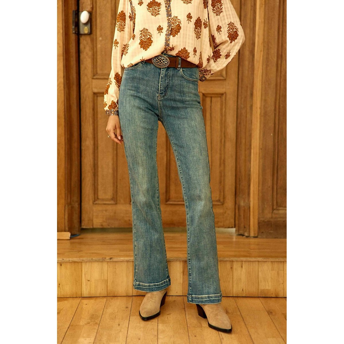 Jean flare, LANCELOT denim délavé, LA PETITE ETOILE