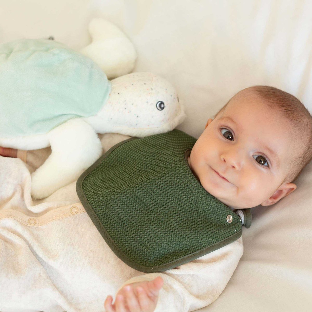 Bavoirs bébé vert sapin, TROIS KILOS SEPT