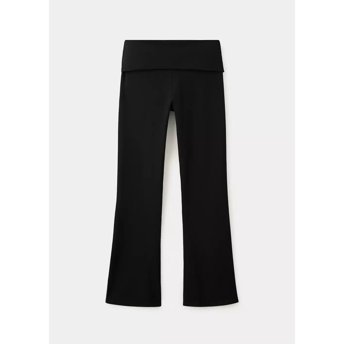 Leggings taille retournée noir, MANGO TEEN