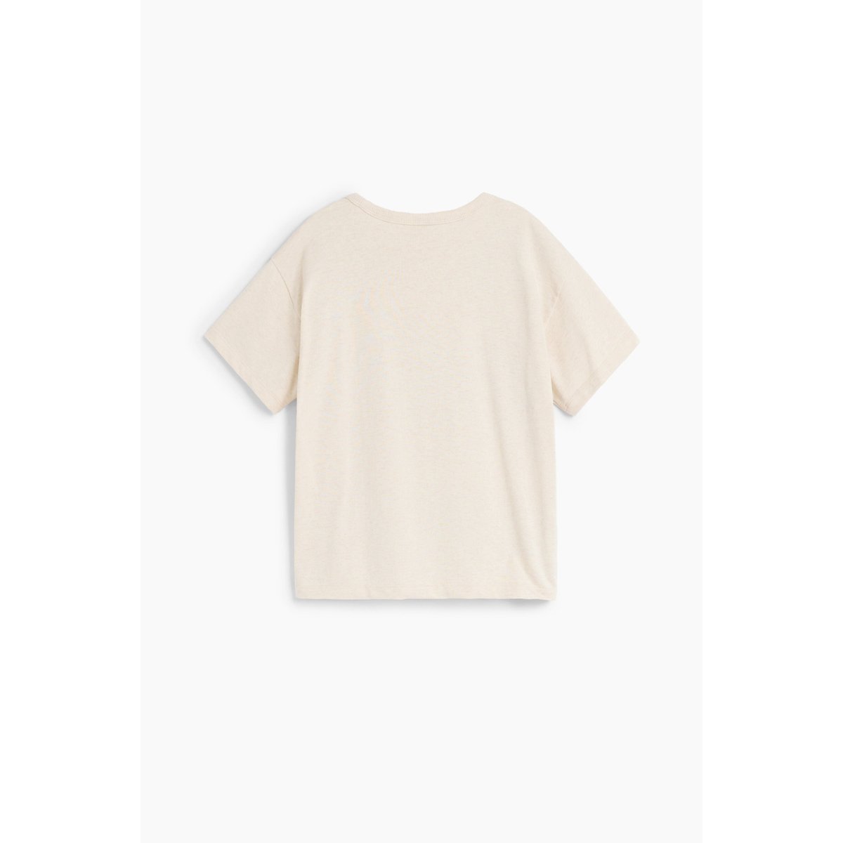 T-shirt imprimé avec logo beige, DESIGUAL