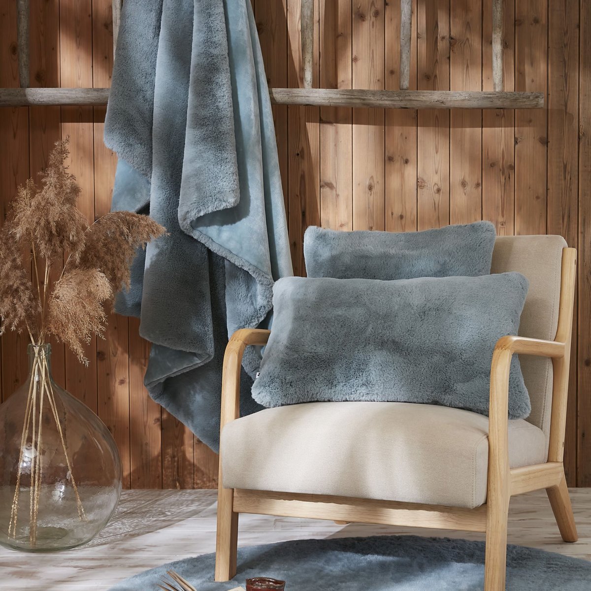 Plaid polaire chaud Odin bleu, TERRE DE NUIT